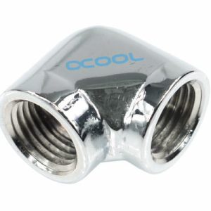Alphacool L-connector G1/4 Male to G1/4 Female - Chrome