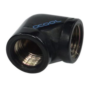 Alphacool L-connector G1/4 Male to G1/4 Female - Deep Black