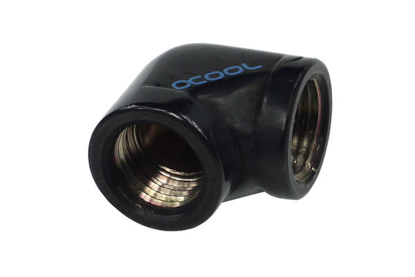 Alphacool L-connector G1/4 Male to G1/4 Female – Deep Black