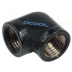 Alphacool L-connector G1/4 Male to G1/4 Female - Deep Black