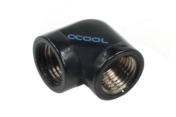 Alphacool L-connector G1/4 Male to G1/4 Female - Deep Black