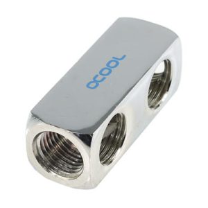 Alphacool 5-way G1/4 Male Connection Terminal - Chrome : image 1