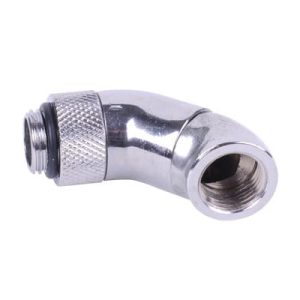 Alphacool angled adaptor double 45degree Rotary G1/4inch Male to G1/4inch Male - Chrome
