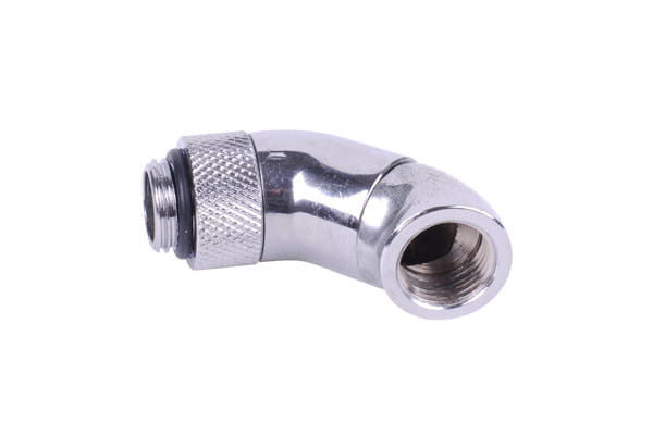 Alphacool angled adaptor double 45degree Rotary G1/4inch Male to G1/4inch Male – Chrome