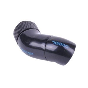 Alphacool angled adaptor double 45degree Rotary G1/4inch Male to G1/4inch Male - Deep Black