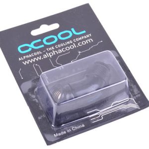 Alphacool angled adaptor double 45degree Rotary G1/4inch Male to G1/4inch Male - Deep Black