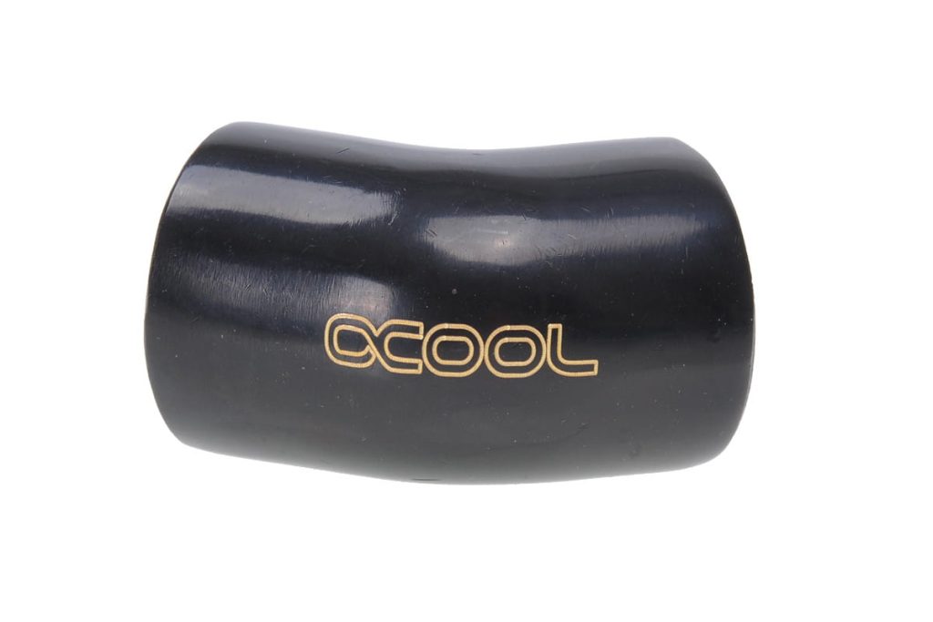 Alphacool L-connector 45 G1/4 inner thread to G1/4 inner thread - deep blackAlphacool L-connector 45degree G1/4 Male to G1/4 Male - Deep Black