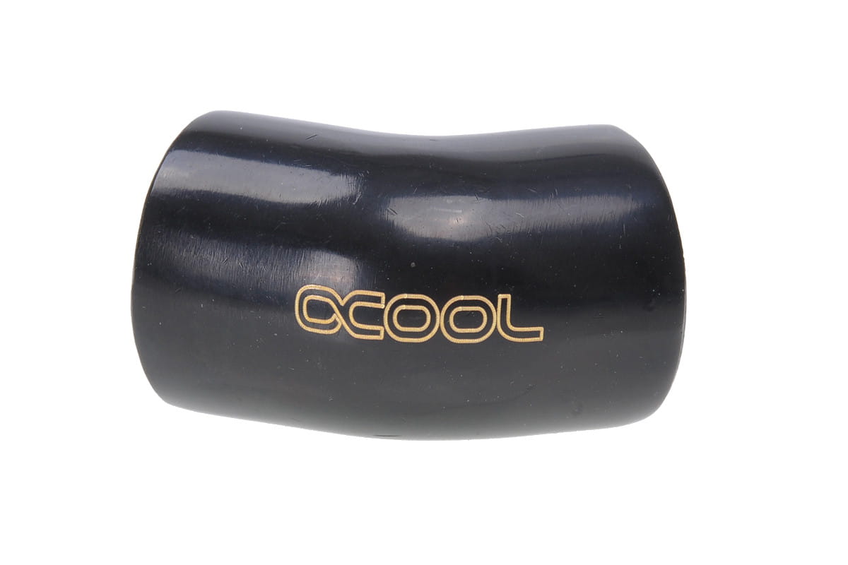 Alphacool L-connector 45 G1/4 inner thread to G1/4 inner thread - deep blackAlphacool L-connector 45degree G1/4 Male to G1/4 Male - Deep Black