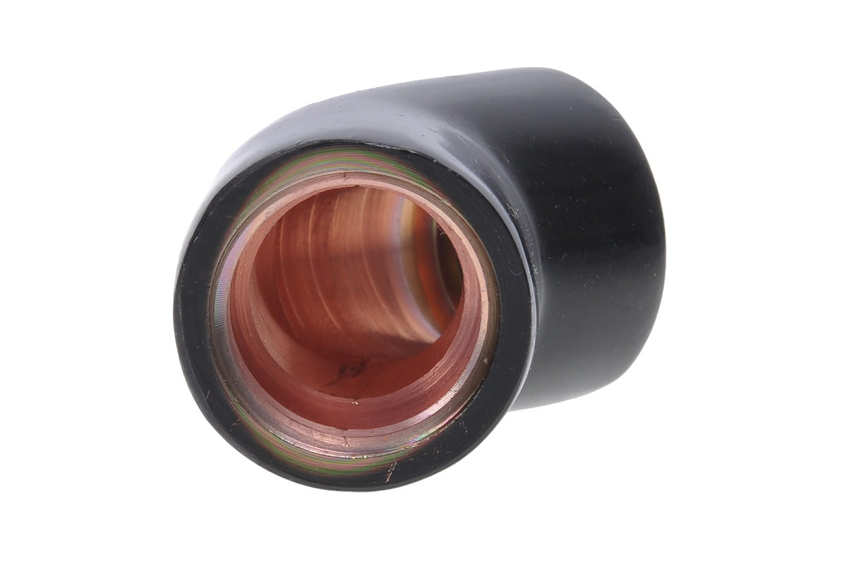 Alphacool L-connector 45 G1/4 inner thread to G1/4 inner thread - deep blackAlphacool L-connector 45degree G1/4 Male to G1/4 Male - Deep Black