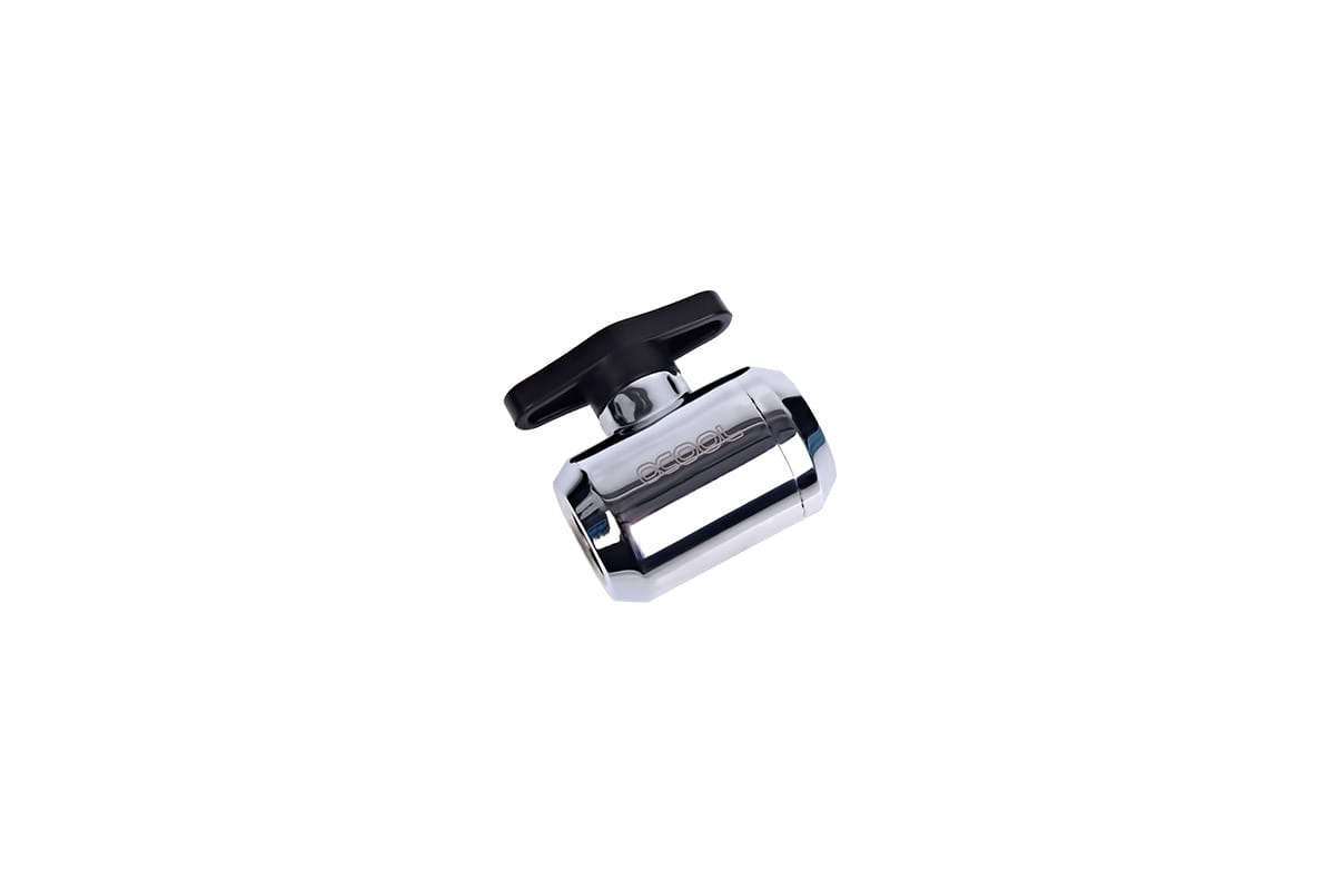 Alphacool Eiszapfen 2-way ball valve G1/4 - Chrome : image 1