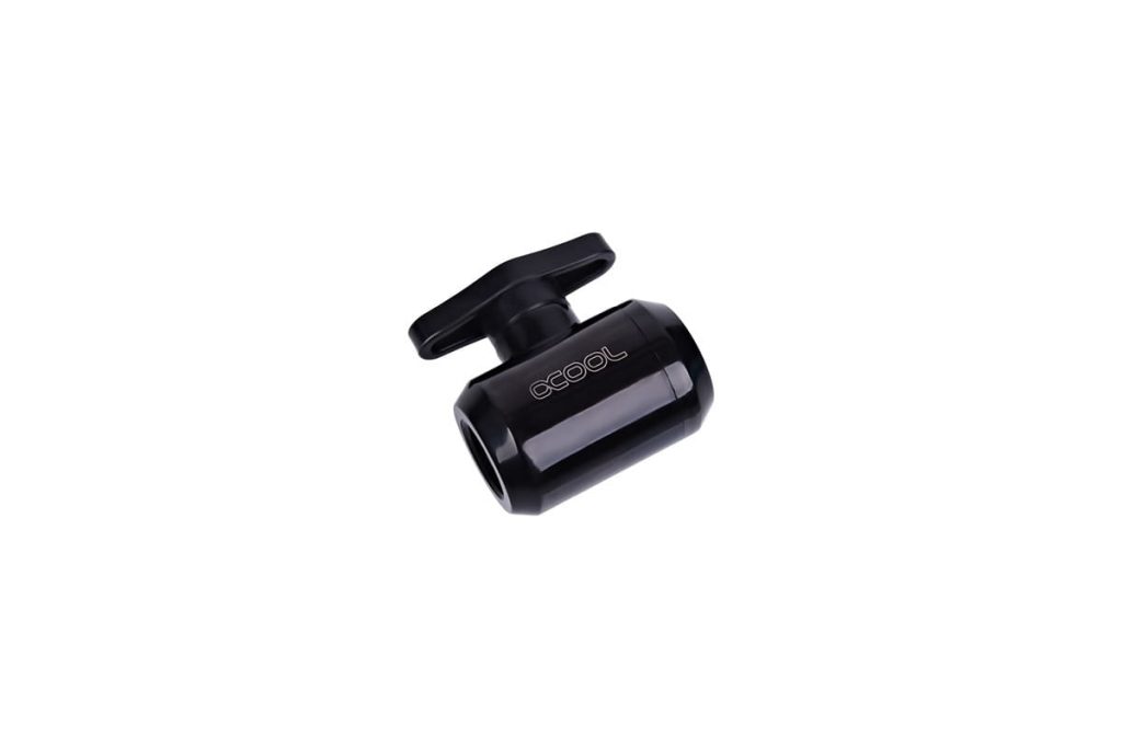Alphacool Eiszapfen 2-way ball valve G1/4 - Deep Black : image 1