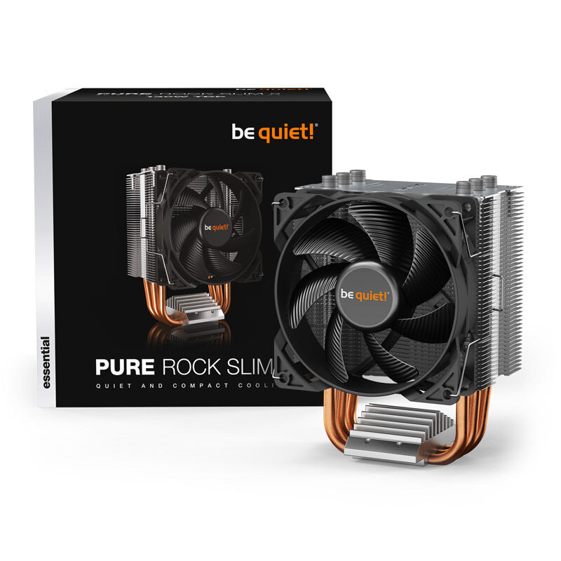 be quiet! Pure Rock Slim 2 CPU cooler - 92mm, silver / black