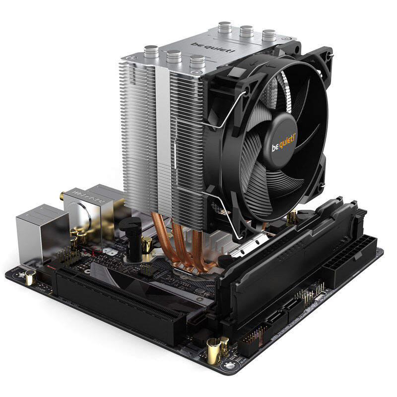 be quiet! Pure Rock Slim 2 CPU cooler - 92mm, silver / black