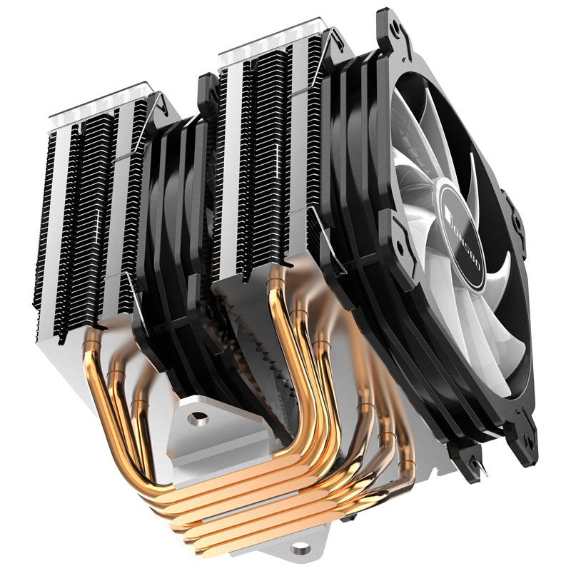 Jonsbo CR-2000 GT CPU cooler dual tower, ARGB - 2x 120mm, black : image 7