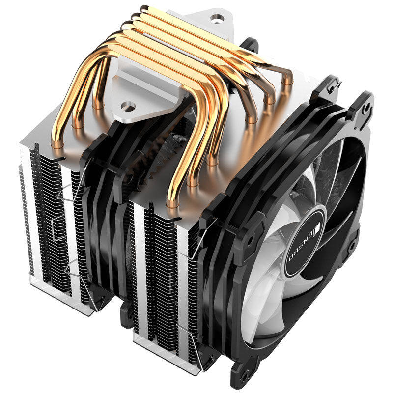 Jonsbo CR-2000 GT CPU cooler dual tower, ARGB - 2x 120mm, black : image 3