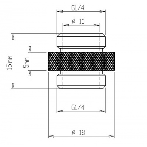 XSPC G1/4 5mm Male to Male Fitting - Chrome : image 3