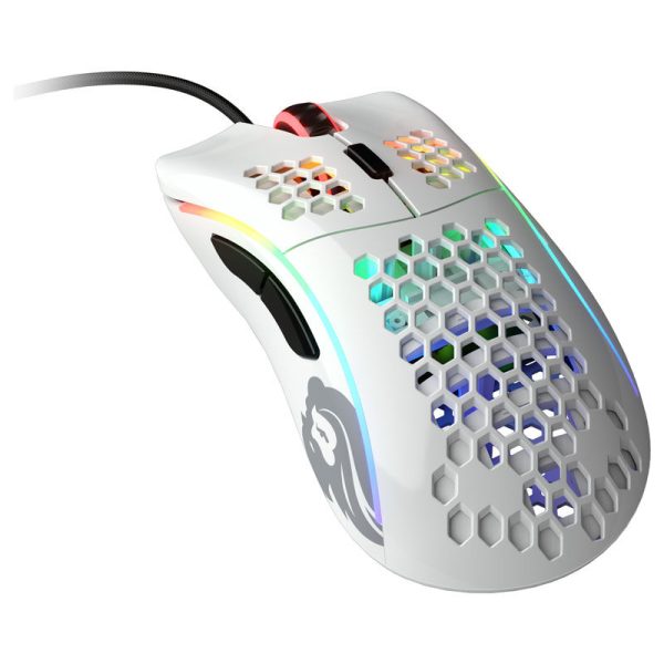 Glorious PC Gaming Race Model D gaming mouse – white, glossy