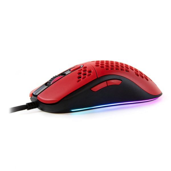 Arozzi Favo Ultra Light Gaming Mouse – black / red