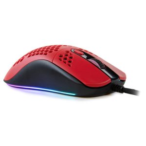 Arozzi Favo Ultra Light Gaming Mouse - black / red