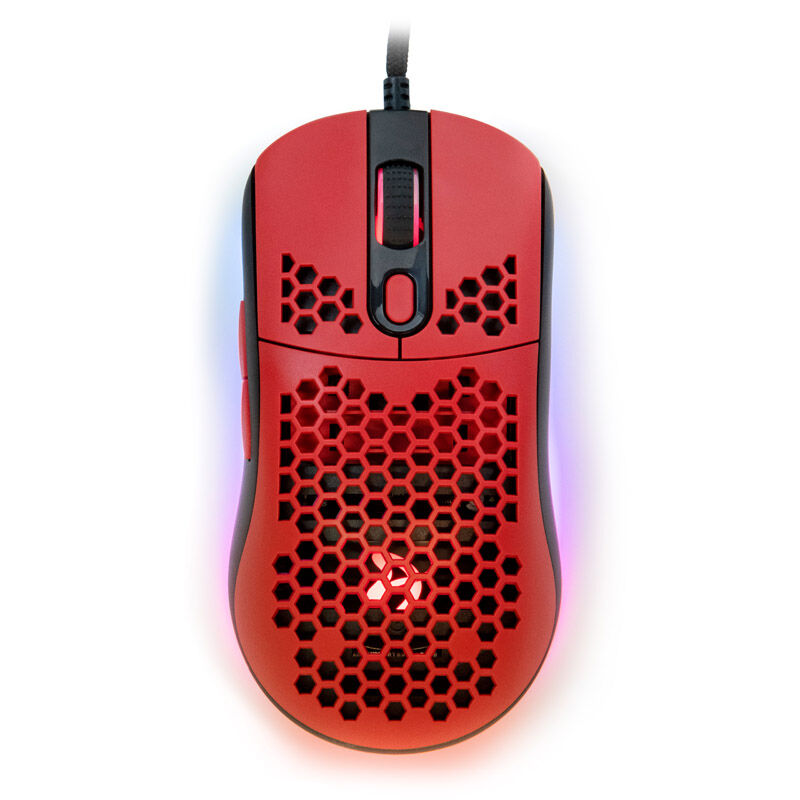 Arozzi Favo Ultra Light Gaming Mouse - black / red