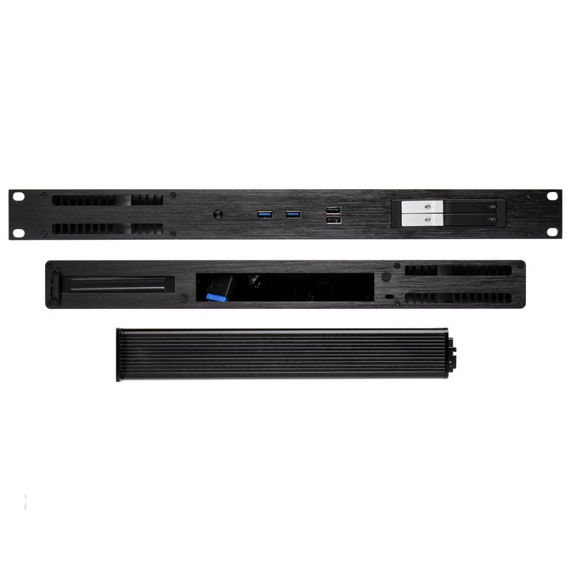 Akasa Galileo TU1 Thin-Mini-ITX 1U housing, OEM - black