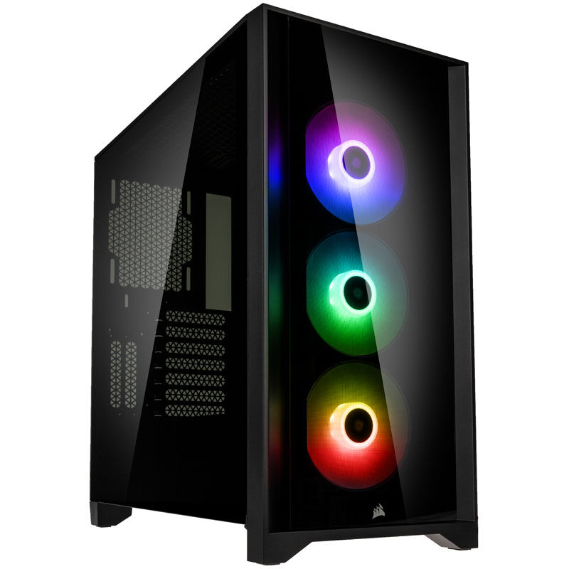 Corsair iCUE 4000X RGB Tempered Glass Midi-Tower - Black Window