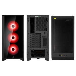 Corsair iCUE 4000X RGB Tempered Glass Midi-Tower - Black Window