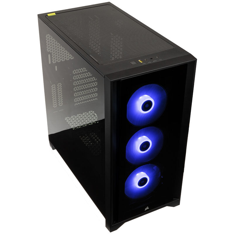 Corsair iCUE 4000X RGB Tempered Glass Midi-Tower - Black Window