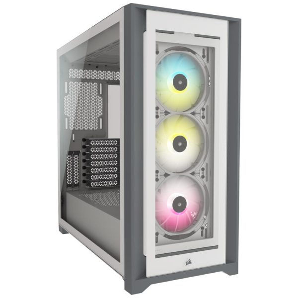 Corsair iCUE 5000X RGB Midi-Tower, Tempered Glass – white