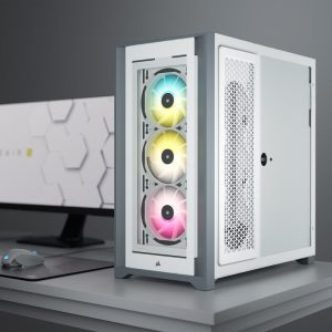 Corsair iCUE 5000X RGB Midi-Tower, Tempered Glass - white