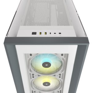 Corsair iCUE 5000X RGB Midi-Tower, Tempered Glass - white