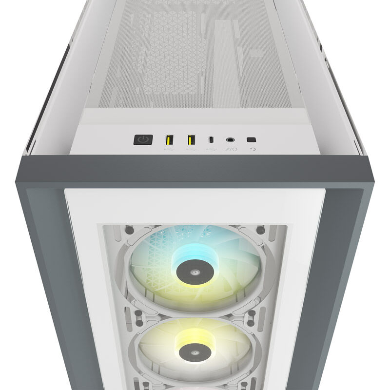 Corsair iCUE 5000X RGB Midi-Tower, Tempered Glass - white