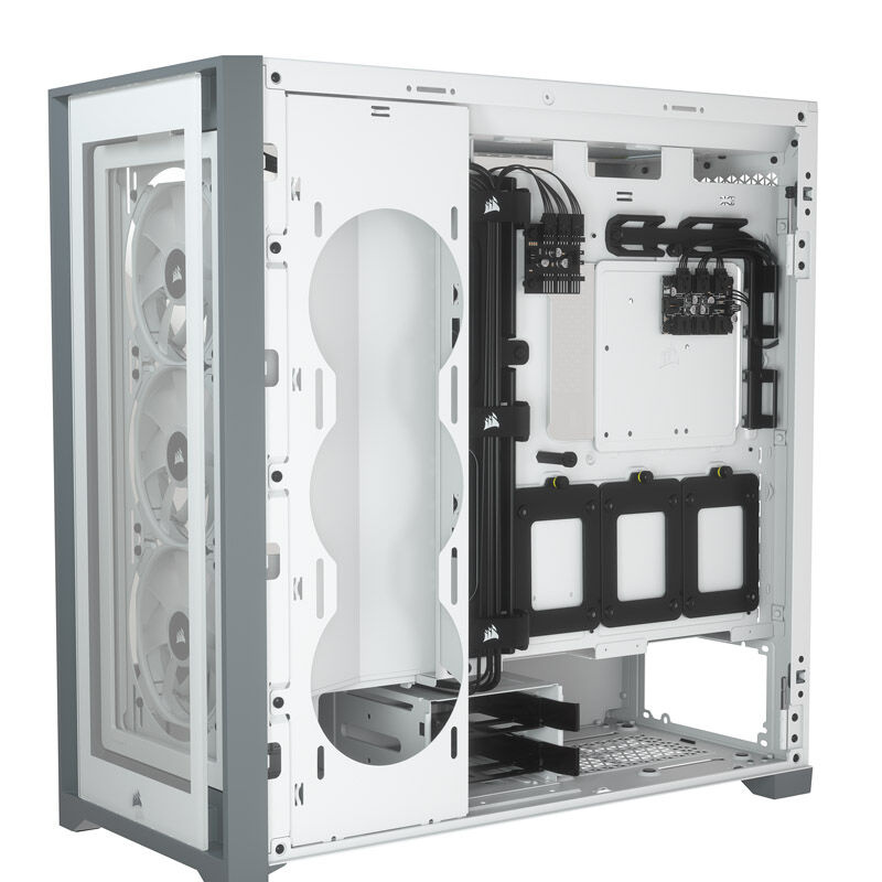 Corsair iCUE 5000X RGB Midi-Tower, Tempered Glass - white