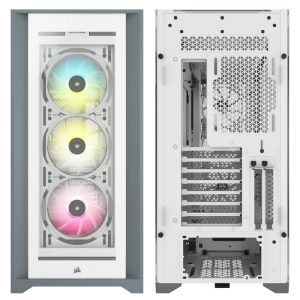 Corsair iCUE 5000X RGB Midi-Tower, Tempered Glass - white
