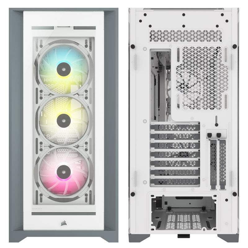 Corsair iCUE 5000X RGB Midi-Tower, Tempered Glass - white