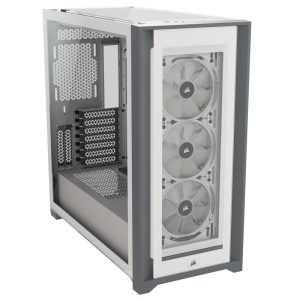Corsair iCUE 5000X RGB Midi-Tower, Tempered Glass - white