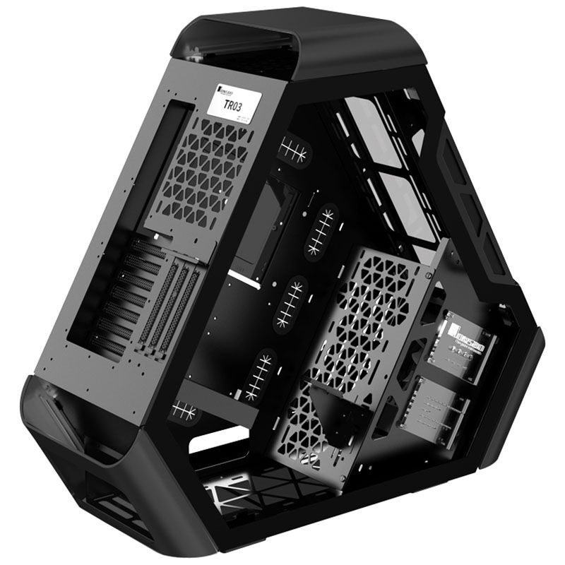 Jonsbo TR03-A Showcase, Tempered Glass - black