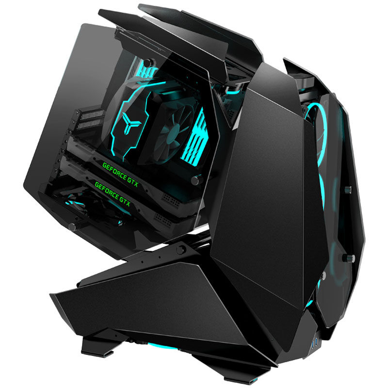 Jonsbo MOD5 Big-Tower Showcase, Tempered Glass - Black