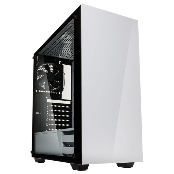 Kolink Stronghold Midi Tower, tempered glass – white