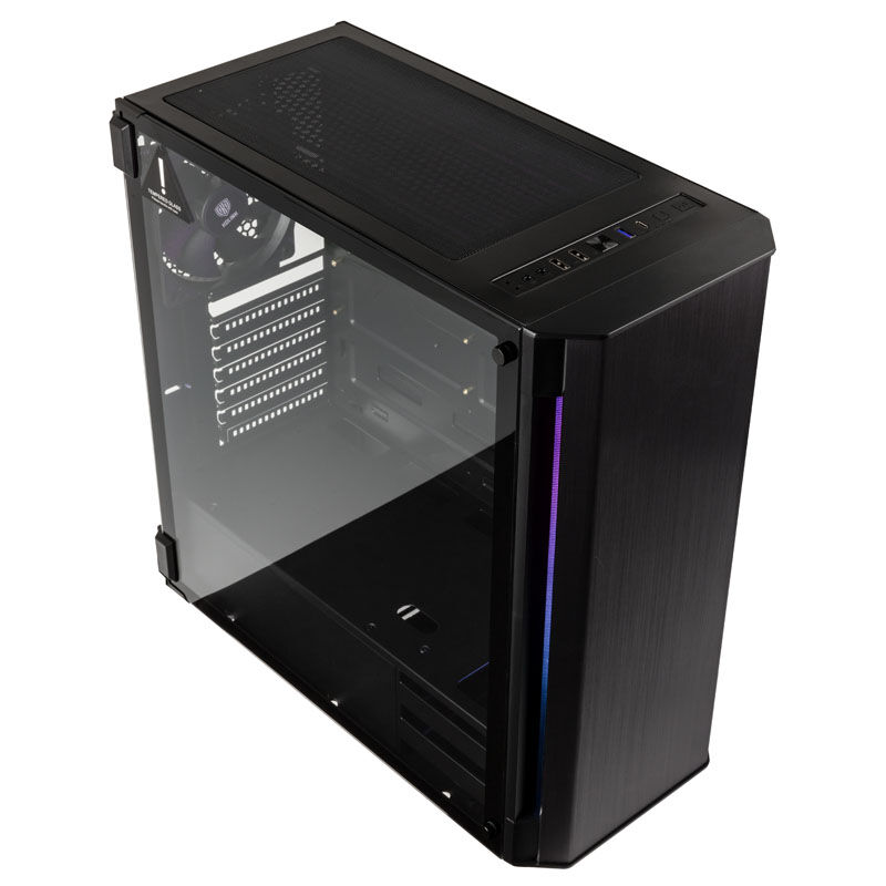 Kolink Refine RGB Midi-Tower, tempered glass - black