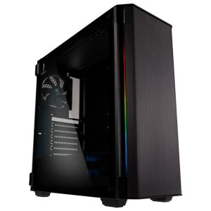 Kolink Refine RGB Midi-Tower, tempered glass - black