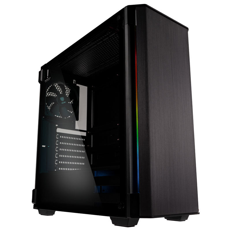 Kolink Refine RGB Midi-Tower, tempered glass - black
