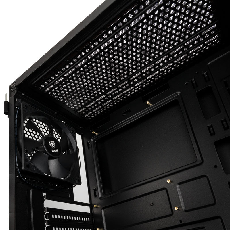 Kolink Refine RGB Midi-Tower, tempered glass - black