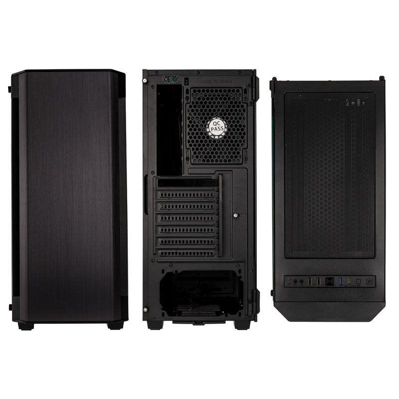 Kolink Refine RGB Midi-Tower, tempered glass - black