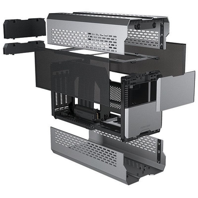 PHANTEKS Evolv Shift XT iTX Case, ARGB, Tempered Glass - silver