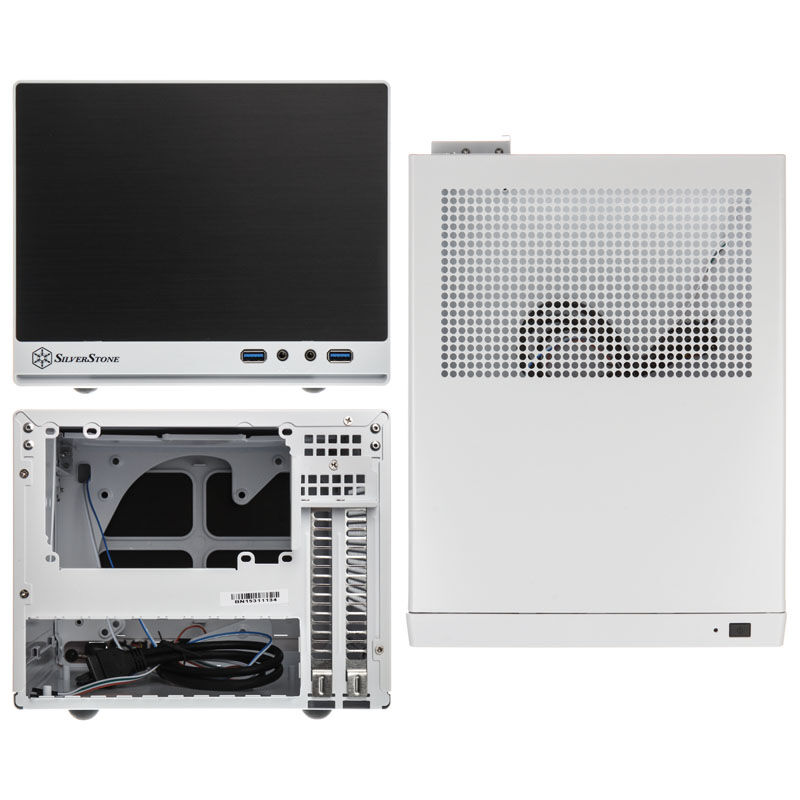 Silverstone sst-sg13wb-q sugo belo ohišje zunanji in notranji pogled