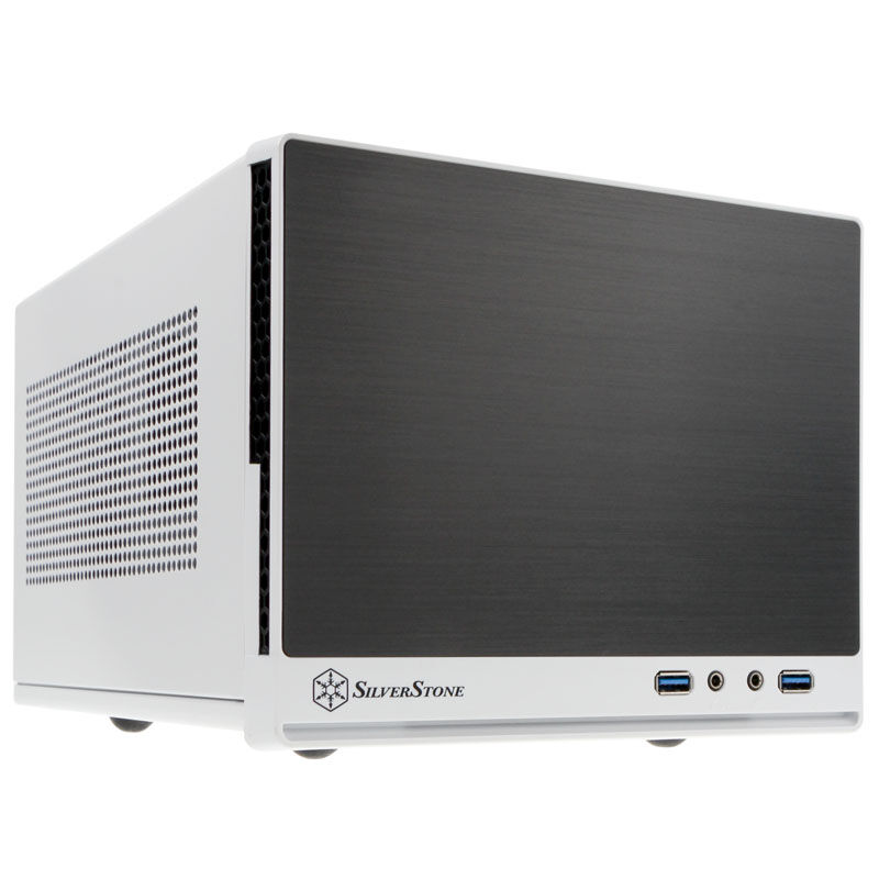 Silverstone sst-sg13wb-q sugo belo mini-itx ohišje sprednji pogled