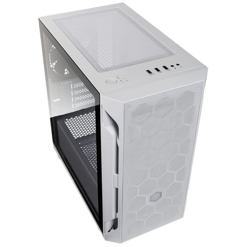 Silverstone Fara H1M Micro-ATX Case - Tempered Glass, white