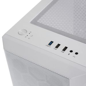Silverstone Fara H1M Micro-ATX Case - Tempered Glass, white