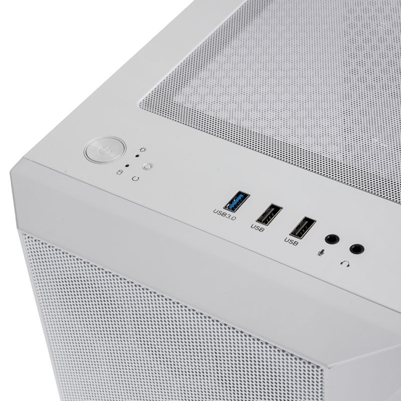 Silverstone Fara H1M Micro-ATX Case - Tempered Glass, white